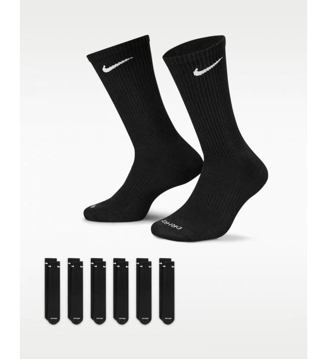 Nike Everyday Plus Cushioned Training Crew Socks (6 Pairs) - SX6897-010 Nike Everyday Plus Cushioned Training Crew Socks (6 Pairs) - SX6897-010
